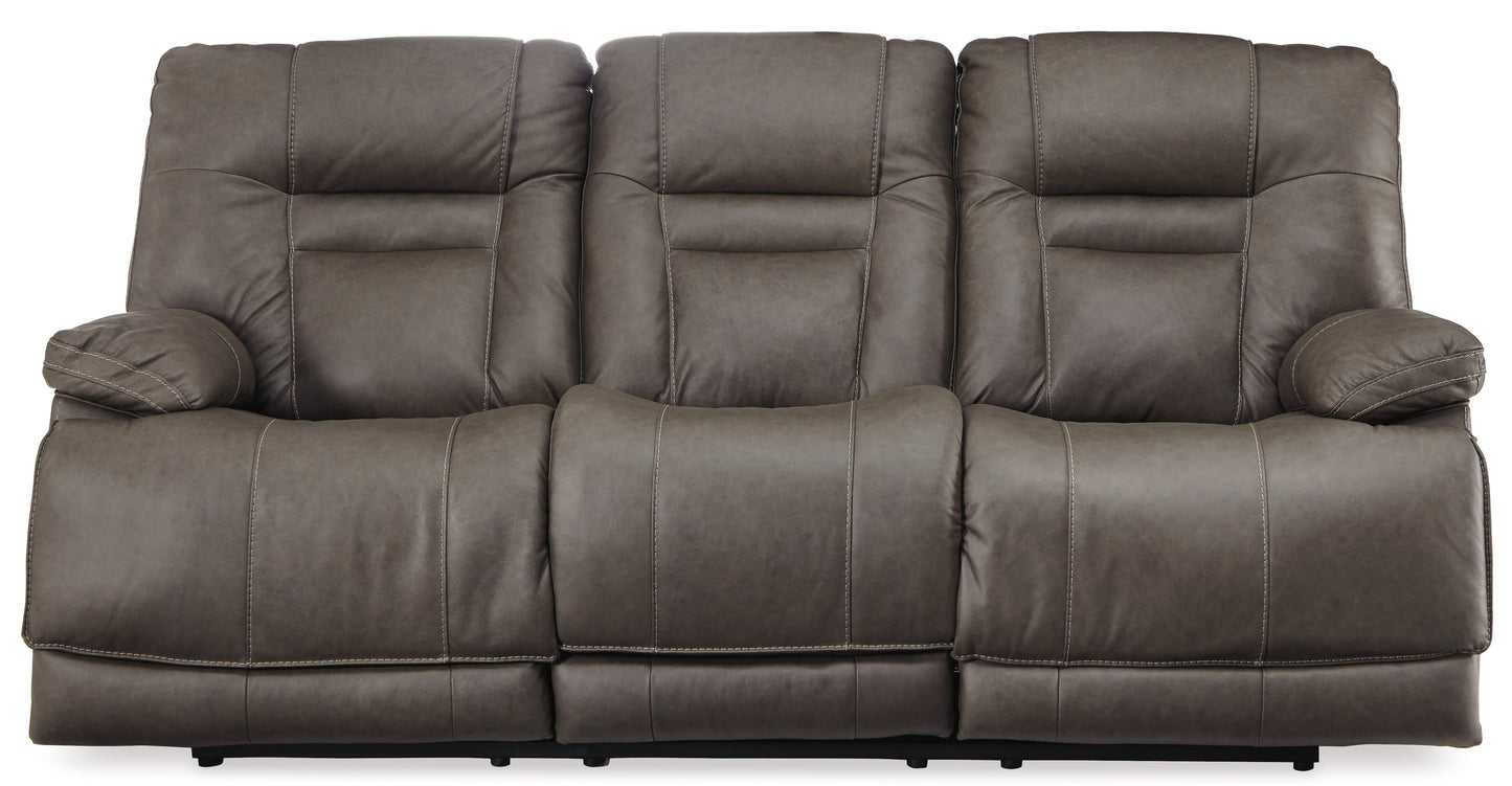 Wurstrow Smoke Power Reclining Sofa, Loveseat and Recliner