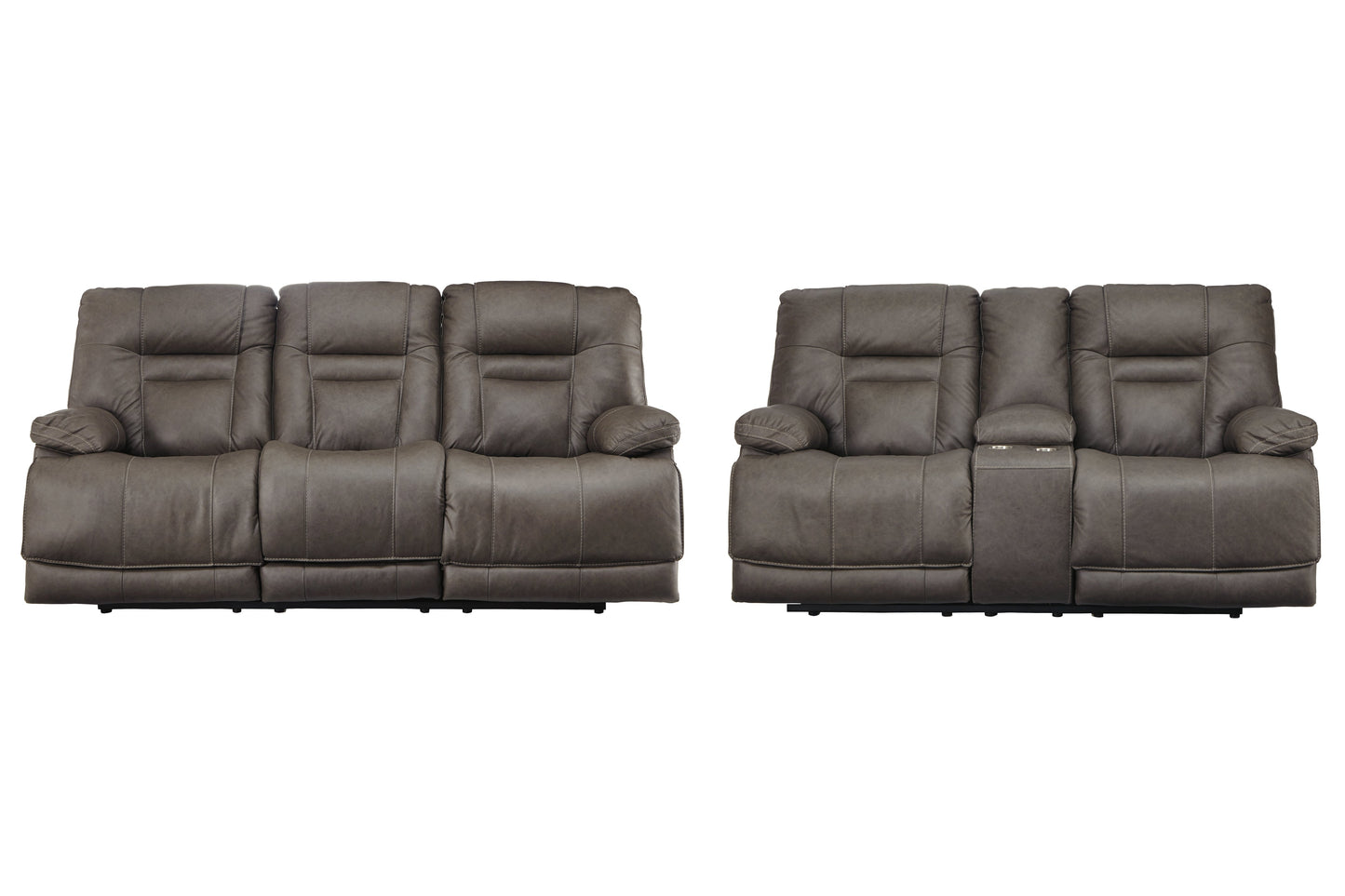 Wurstrow Smoke Power Reclining Sofa and Loveseat