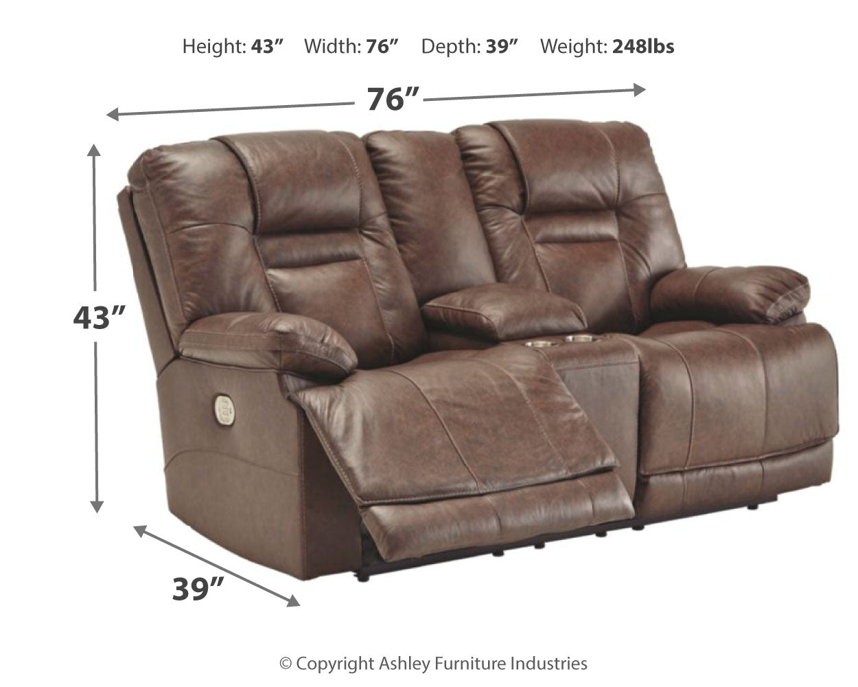 Wurstrow Umber Power Reclining Sofa and Loveseat