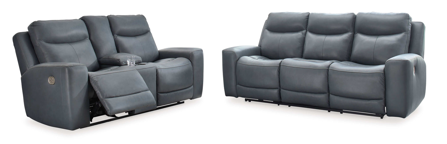 Mindanao Steel Power Reclining Living Room Set / 2pc