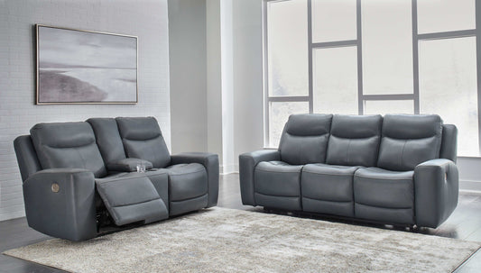 Mindanao Steel Power Reclining Living Room Set / 2pc