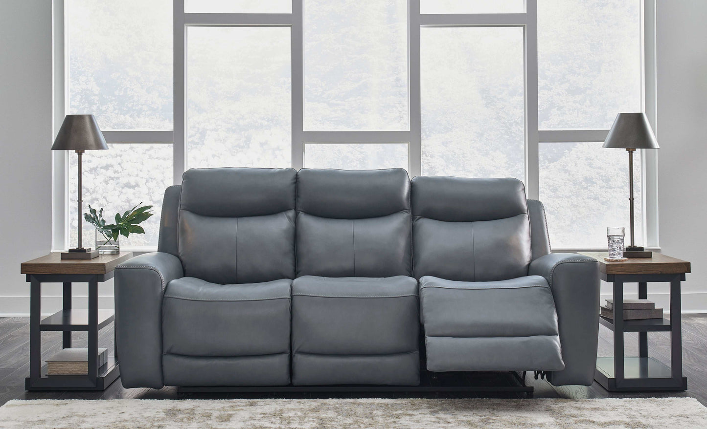 Mindanao Steel Power Reclining Living Room Set / 2pc