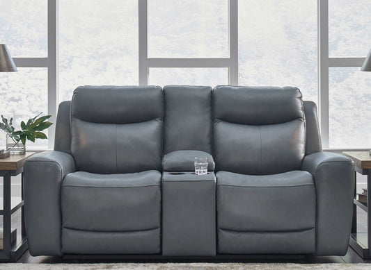 Mindanao Steel Power Reclining Loveseat w/ Console