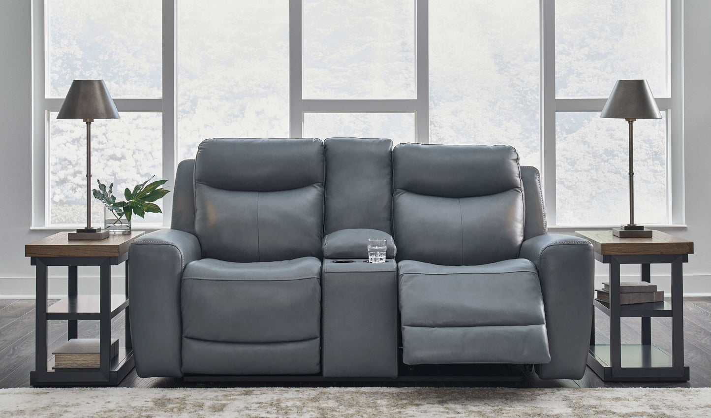 Mindanao Steel Power Reclining Living Room Set / 2pc