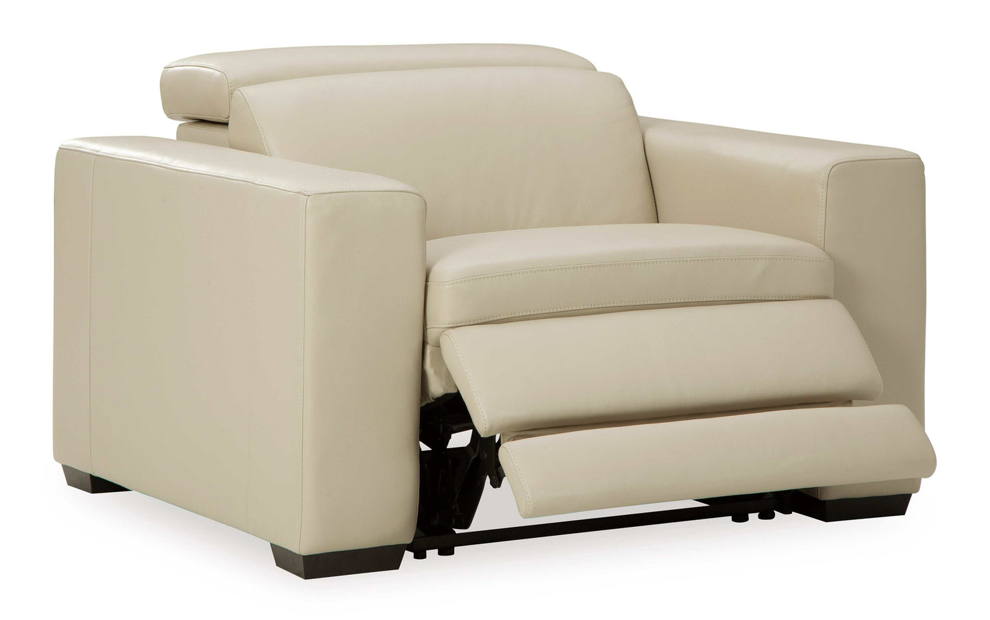 Texline Sand Leather Power Recliner