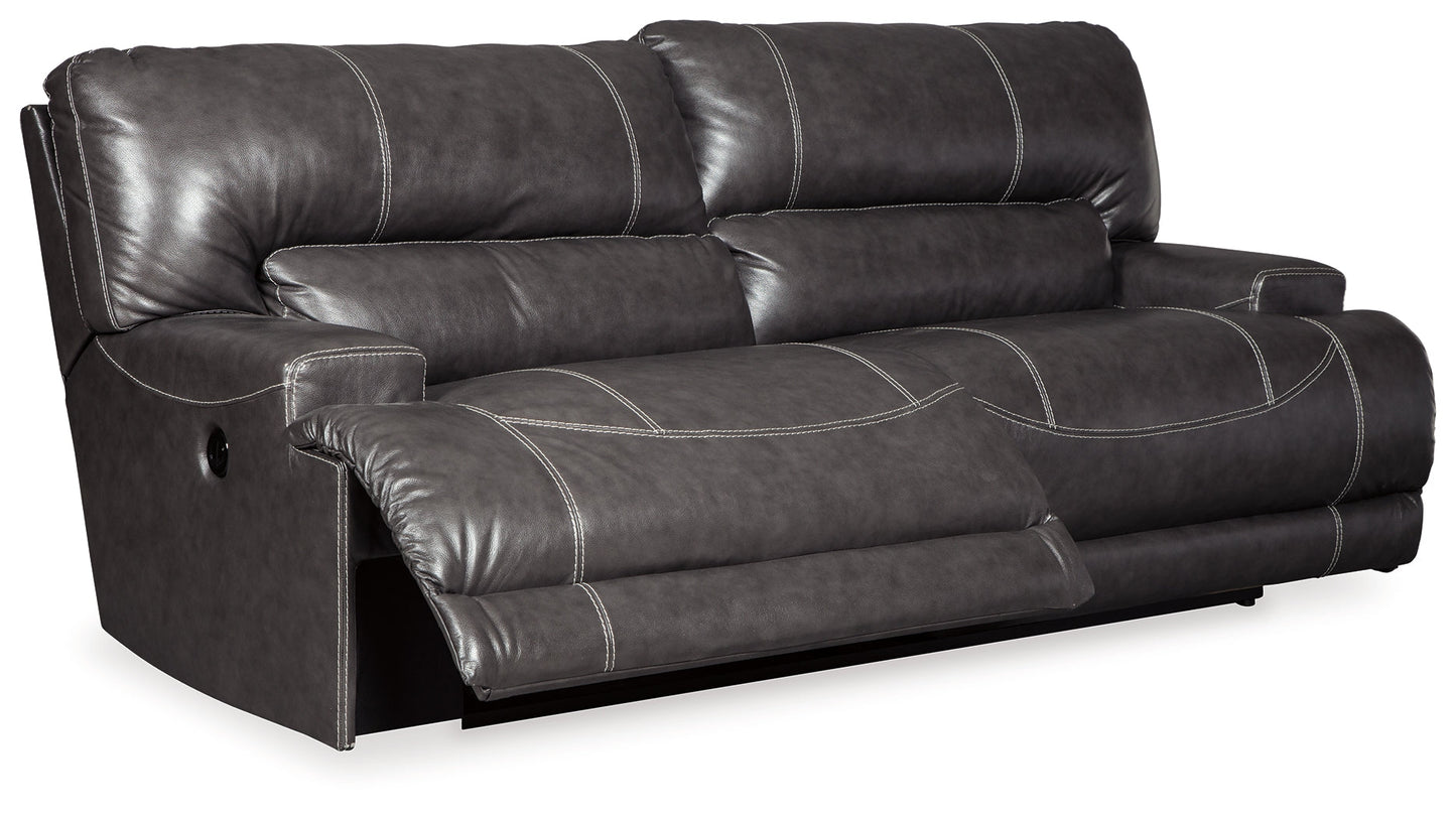 McCaskill Gray Power Reclining Sofa and Loveseat