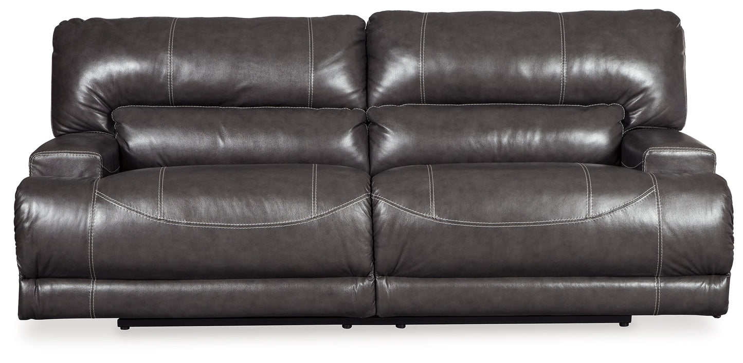 McCaskill Gray Power Reclining Sofa and Loveseat