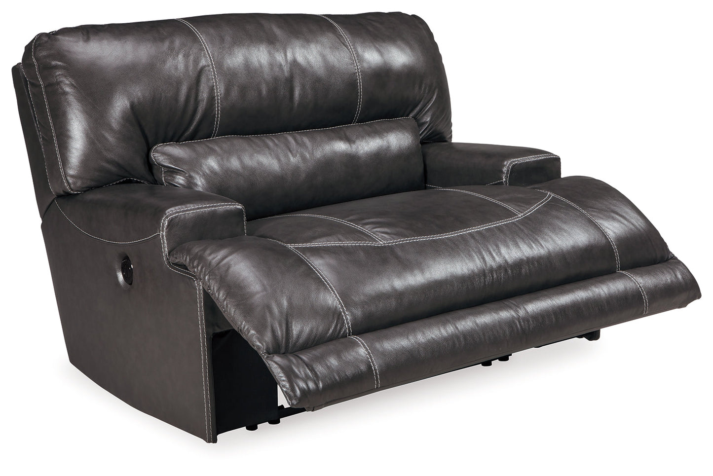 McCaskill Gray Reclining Sofa and Loveseat with Power Recliner