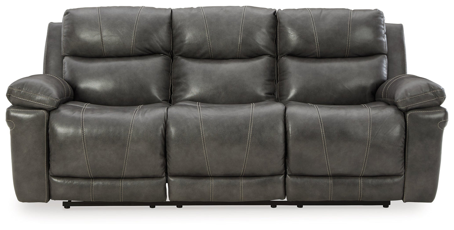 Edmar Charcoal Power Reclining Sofa