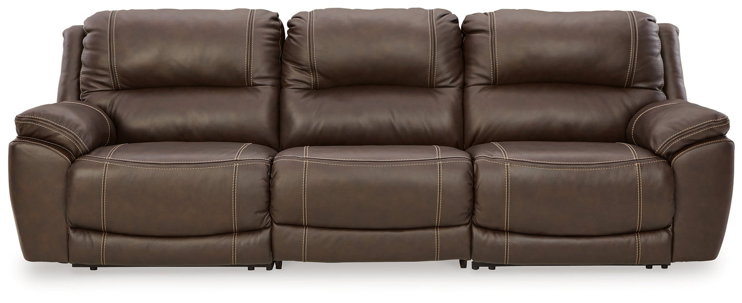 Dunleith Chocolate 3-Piece Power Reclining Sofa