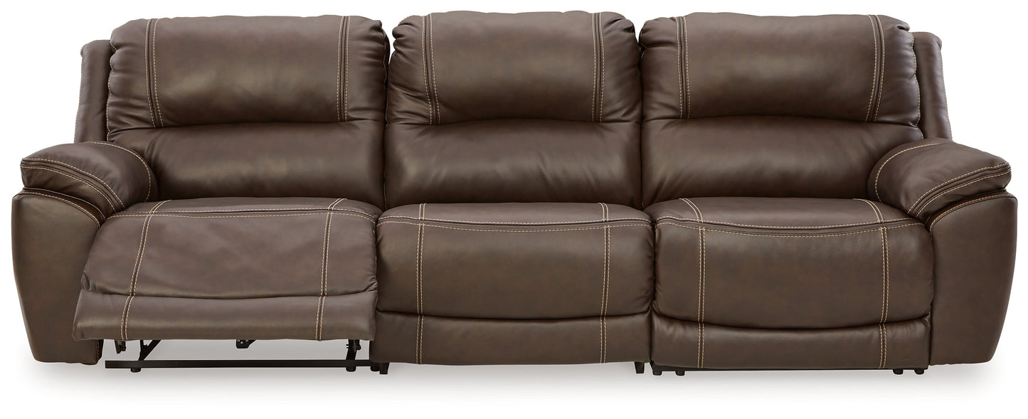 Dunleith Chocolate 3-Piece Power Reclining Sofa