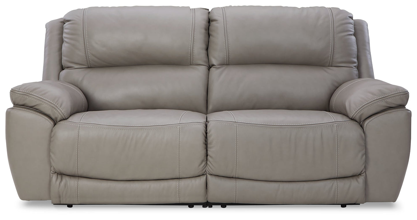 Dunleith Gray 2-Piece Power Reclining Sectional Loveseat