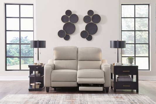 Mercomatic Gray Power Reclining Loveseat