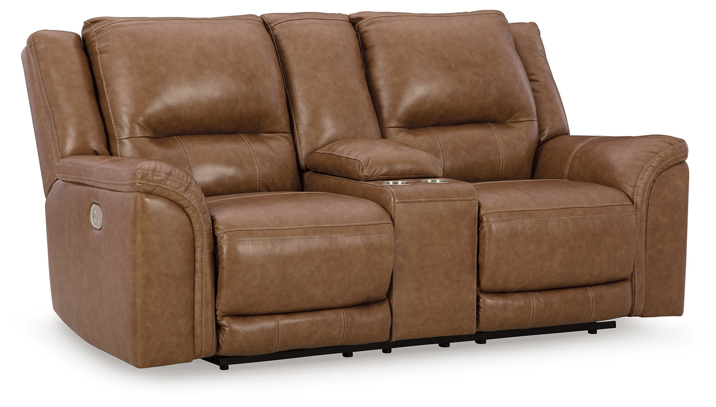 Trasimeno Caramel Power Reclining Sofa and Loveseat