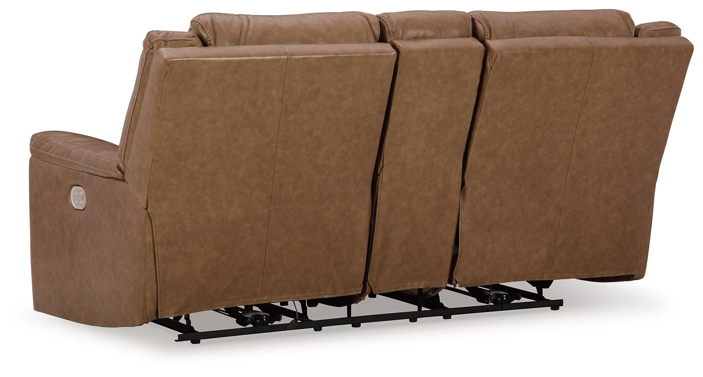 Trasimeno Caramel Power Reclining Sofa and Loveseat