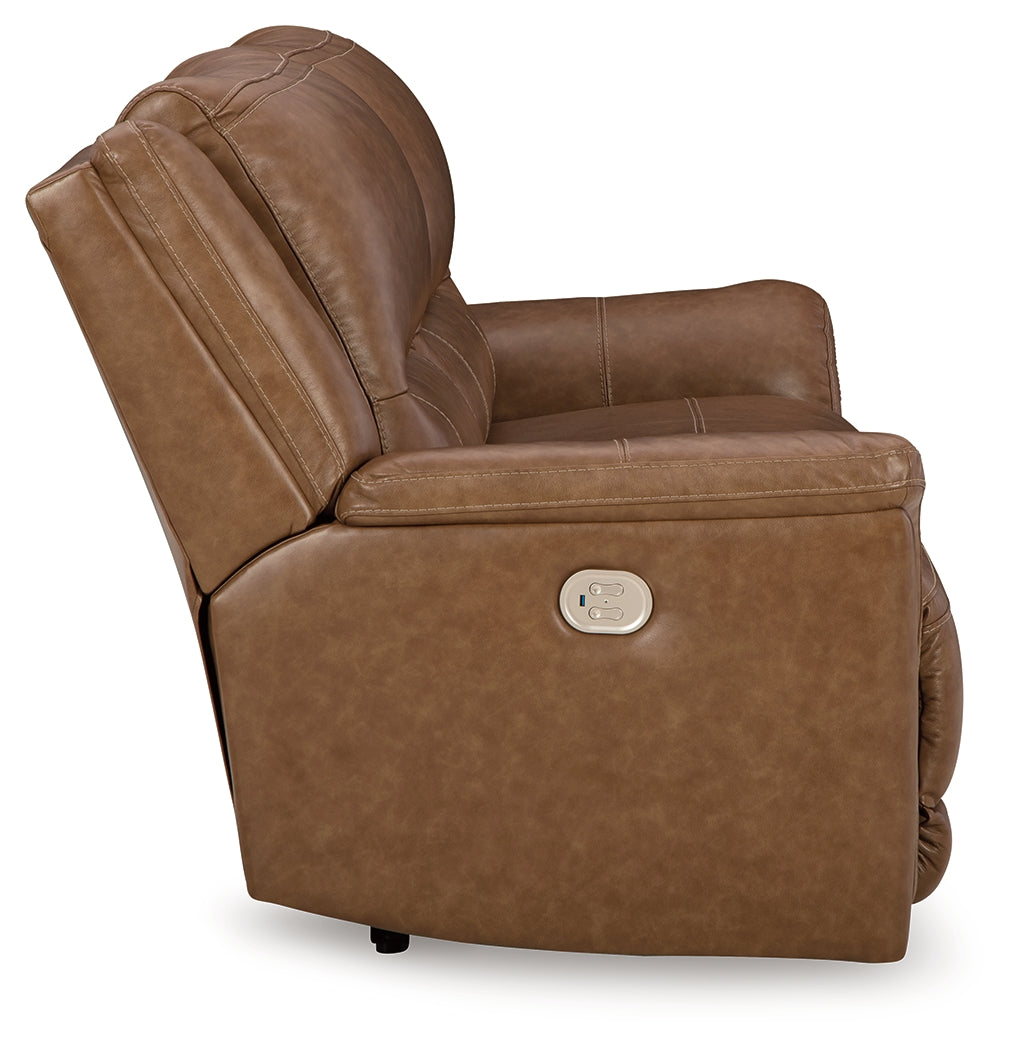 Trasimeno Caramel Power Reclining Sofa and Loveseat