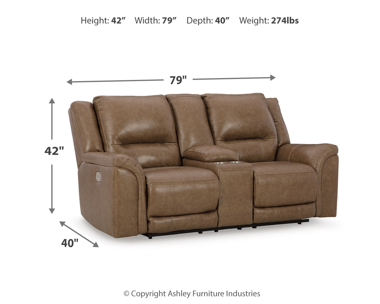 Trasimeno Caramel Power Reclining Sofa and Loveseat