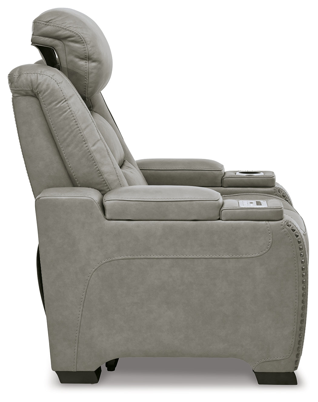 The Man-Den Gray Power Reclining Sofa and Recliner