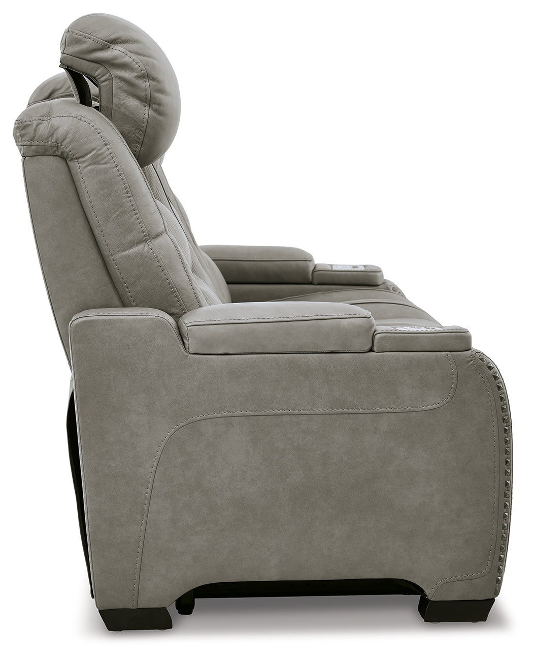 The Man-Den Gray Power Reclining Sofa and Recliner