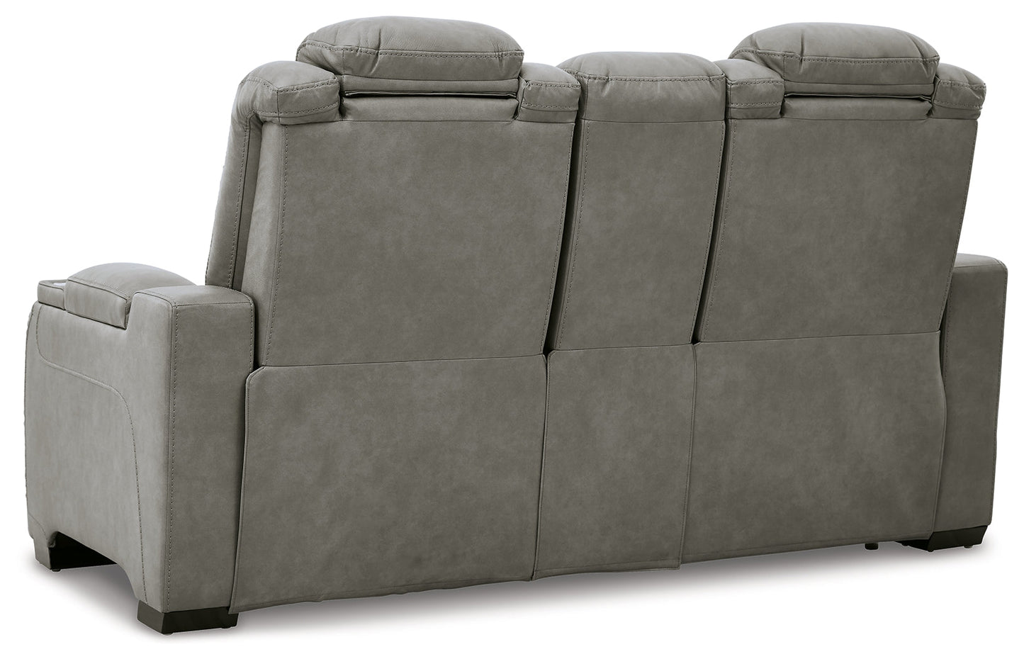 The Man-Den Gray Power Reclining Loveseat and Recliner