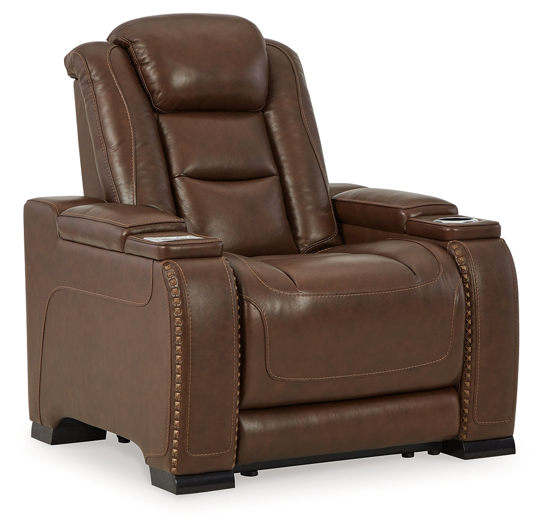 The Man-Den Mahogany Power Recliner