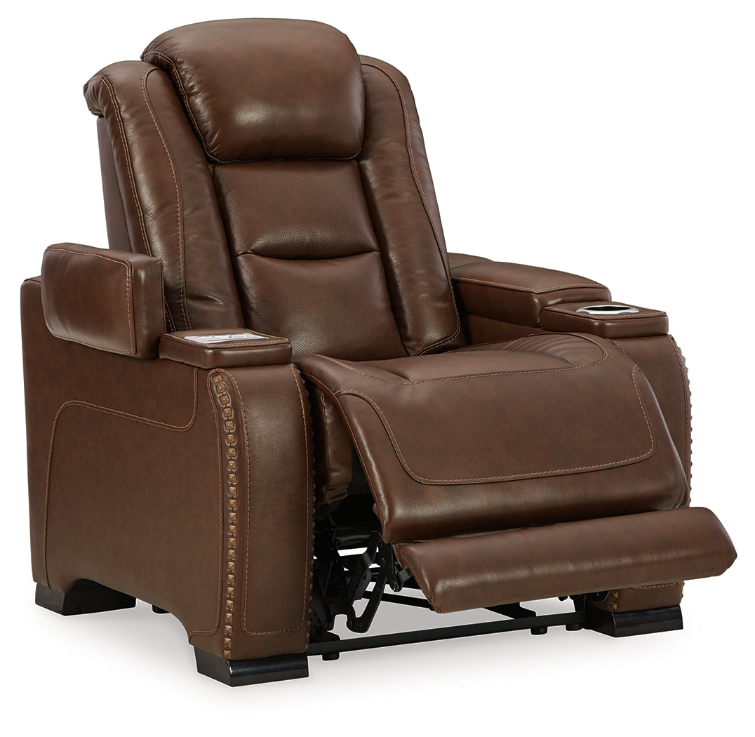 The Man-Den Mahogany Power Recliner