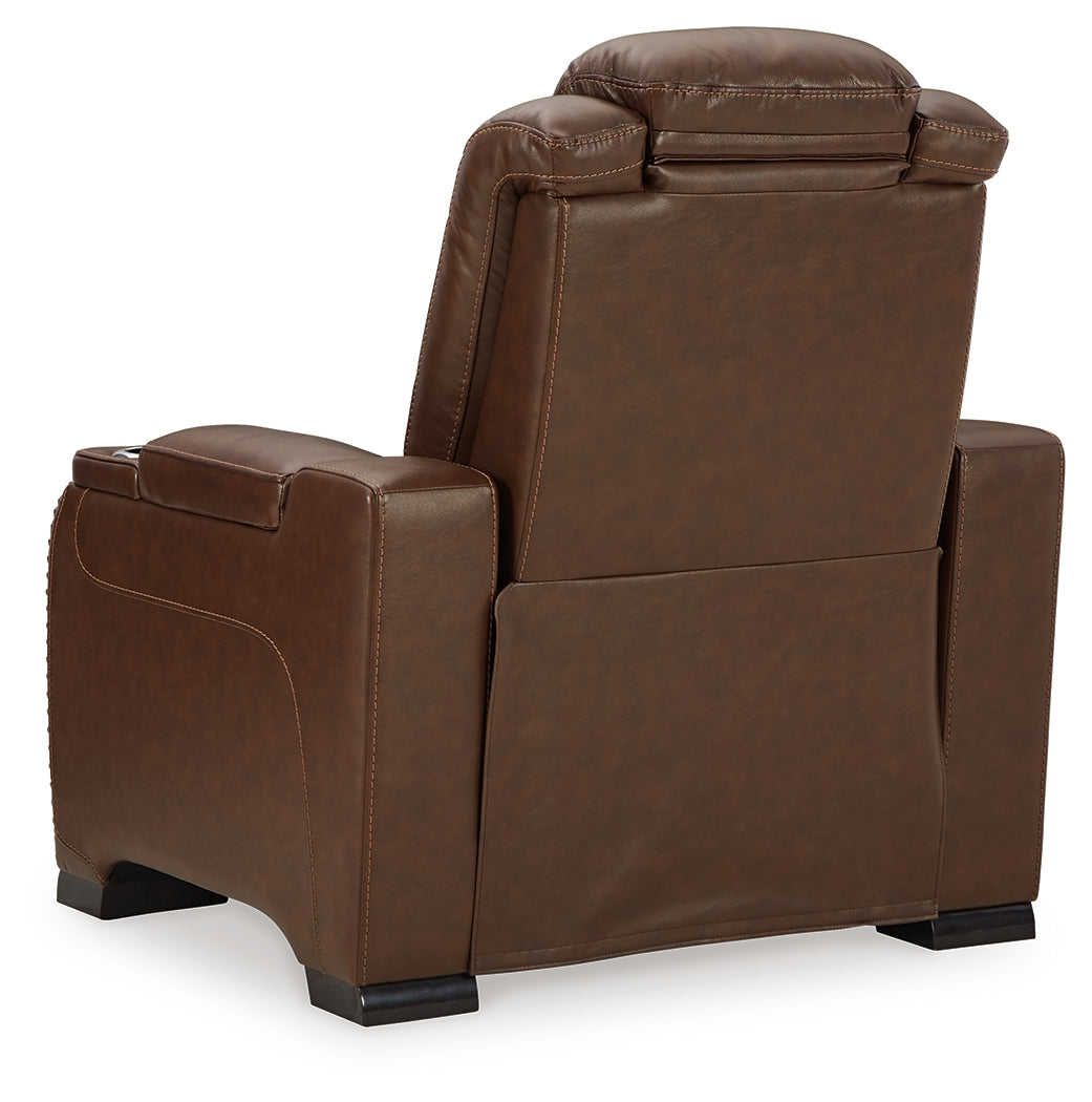 The Man-Den Mahogany Power Recliner