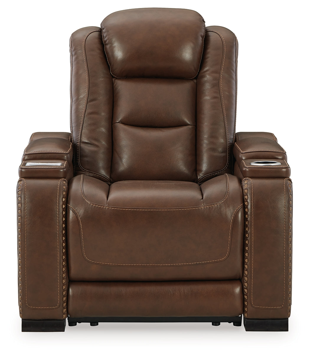 The Man-Den Mahogany Power Recliner