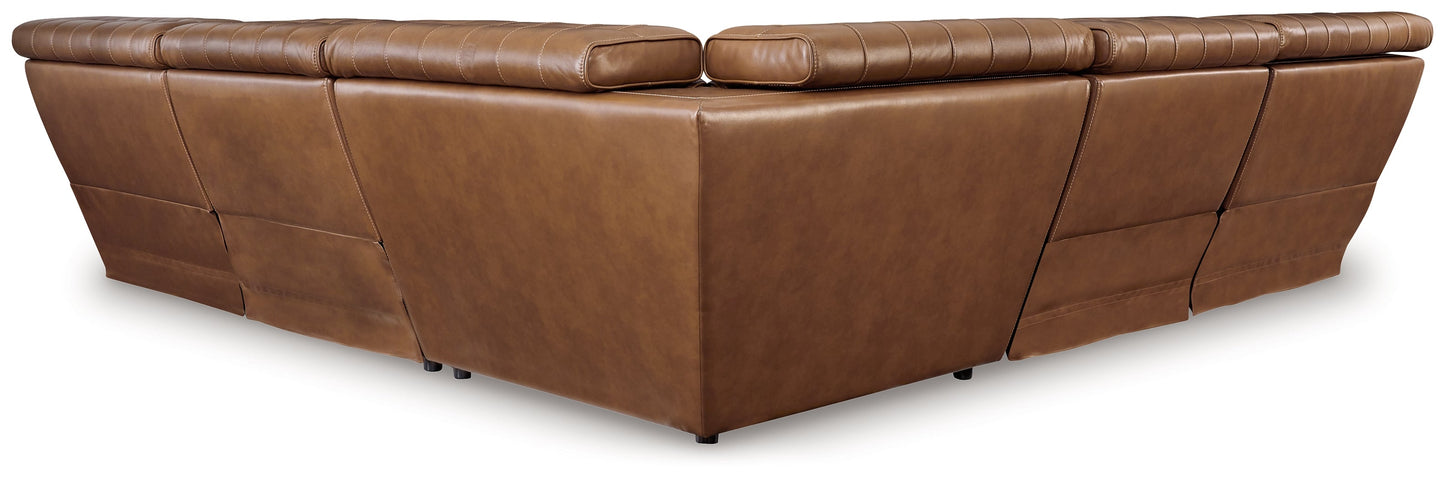 Temmpton Chocolate 5-Piece Power Reclining Sectional