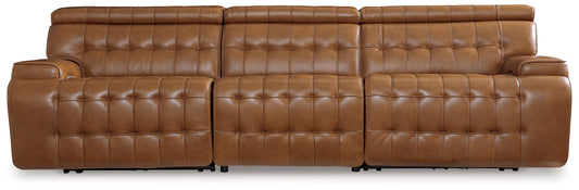 Temmpton Chocolate 3-Piece Power Reclining Sectional Sofa