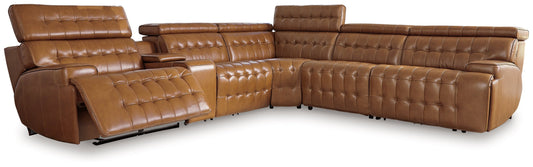 Temmpton Chocolate 6-Piece Power Reclining Sectional