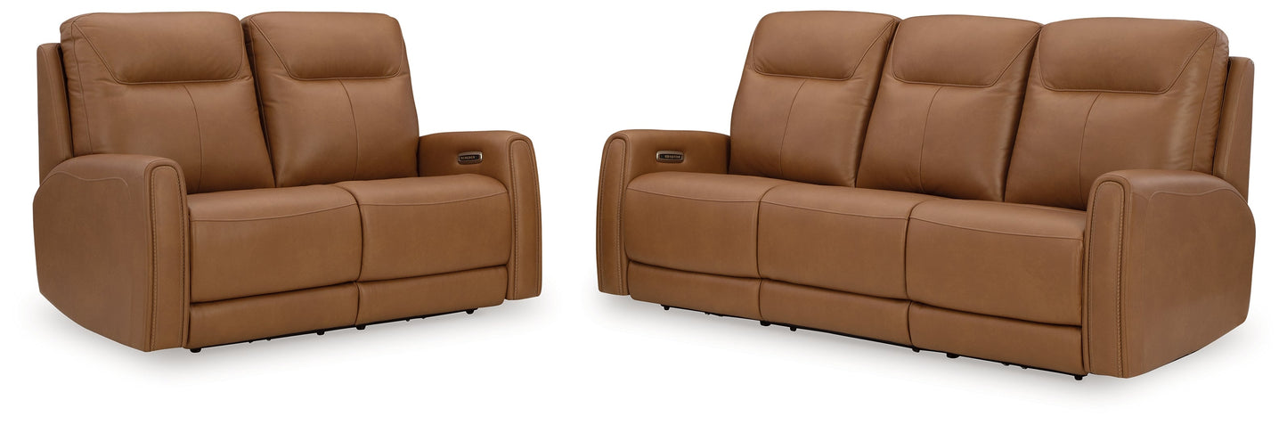 Tryanny Butterscotch Power Reclining Sofa and Loveseat