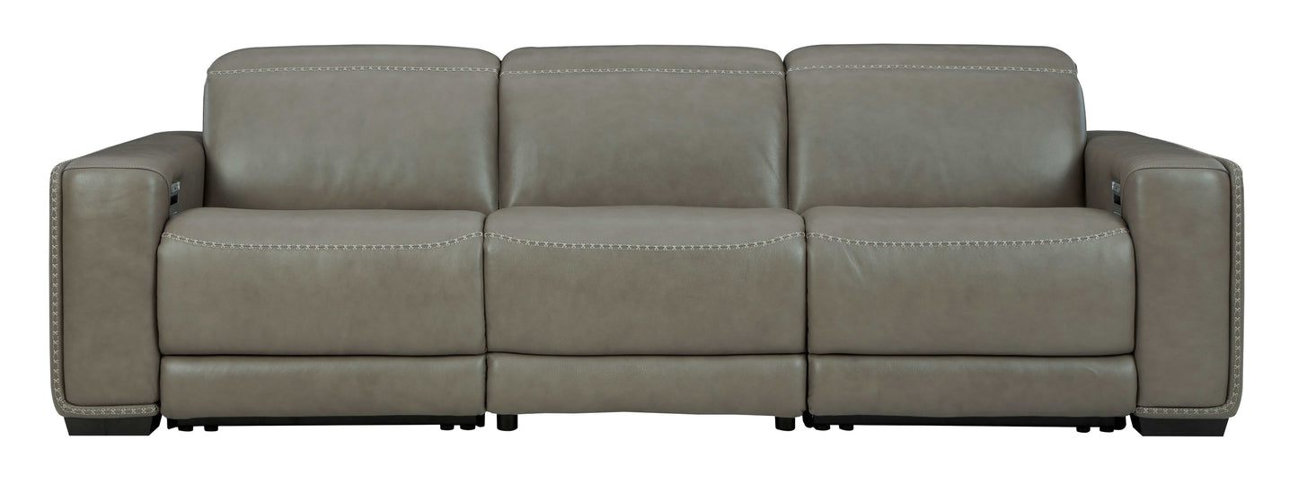 Correze Gray 3pc Power Reclining Sectional Sofa