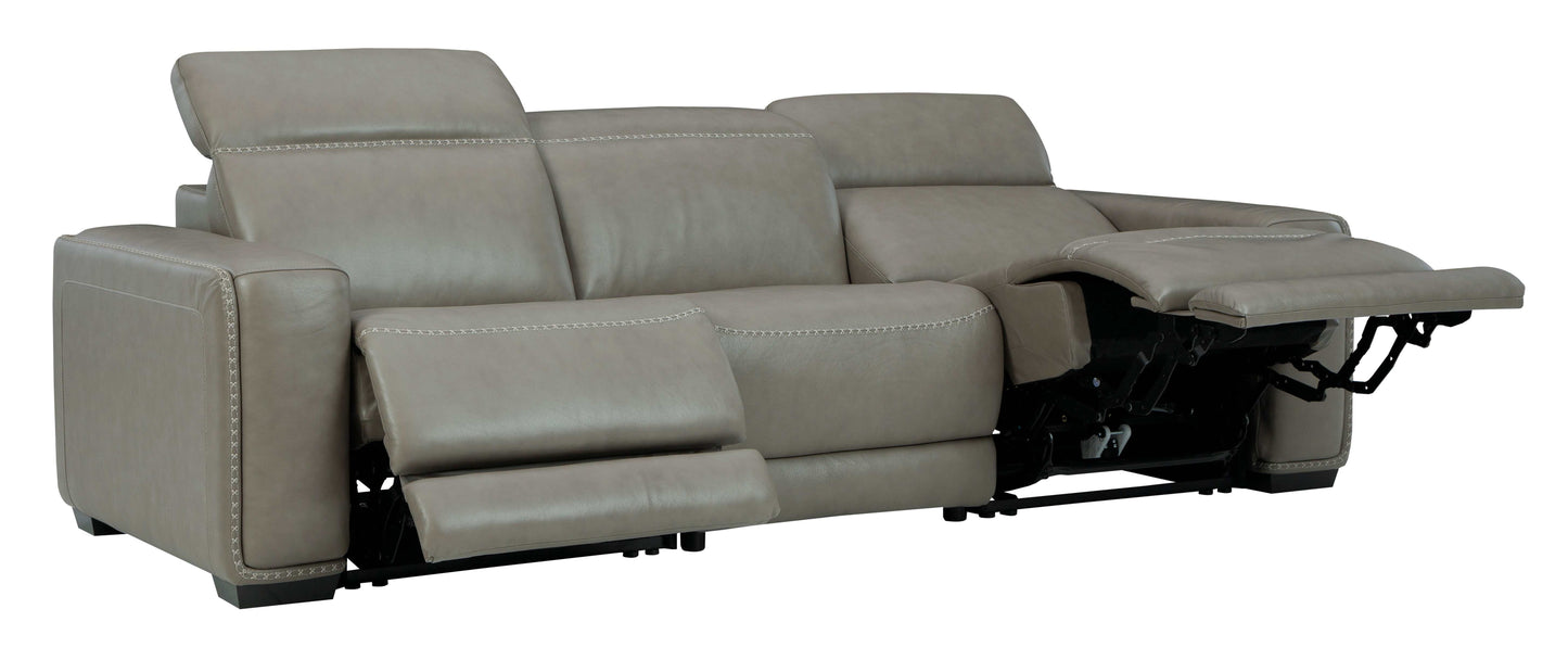 Correze Gray 3pc Power Reclining Sectional Sofa