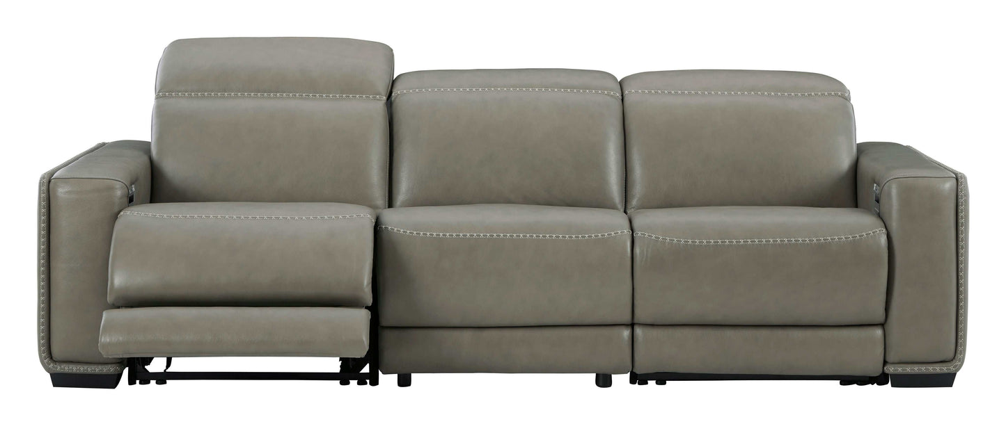 Correze Gray 3pc Power Reclining Sectional Sofa