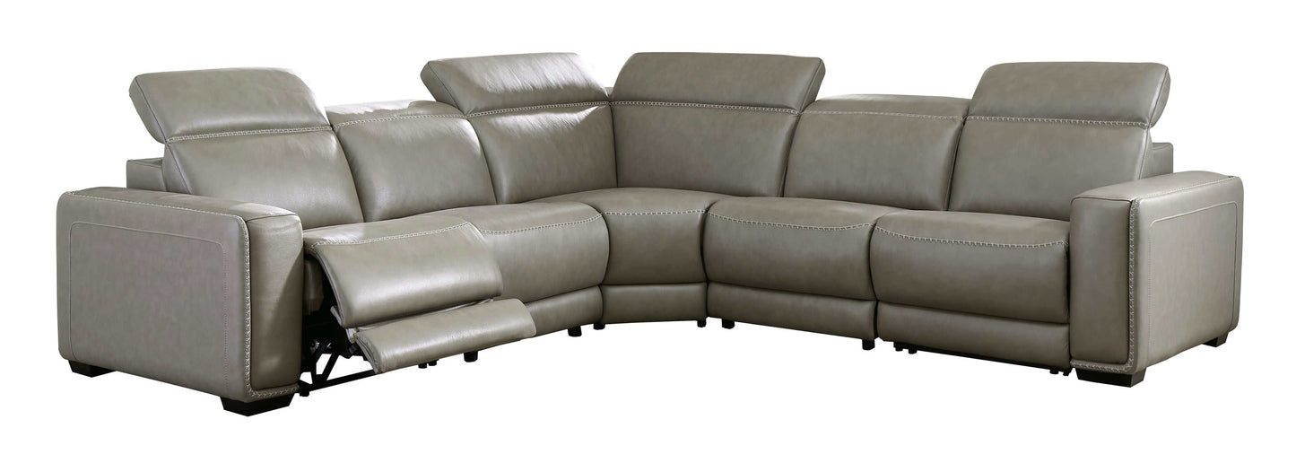 Correze Gray 5pc Power Reclining Sectional