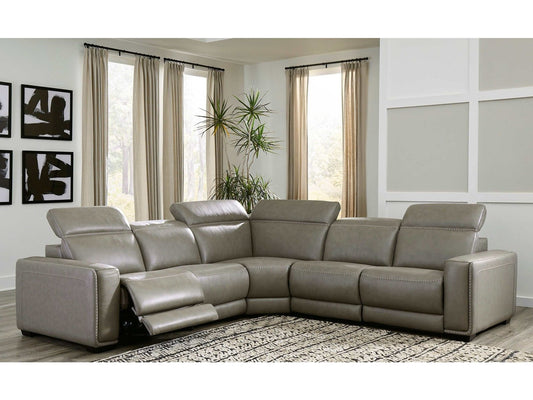 Correze Gray 5pc Power Reclining Sectional