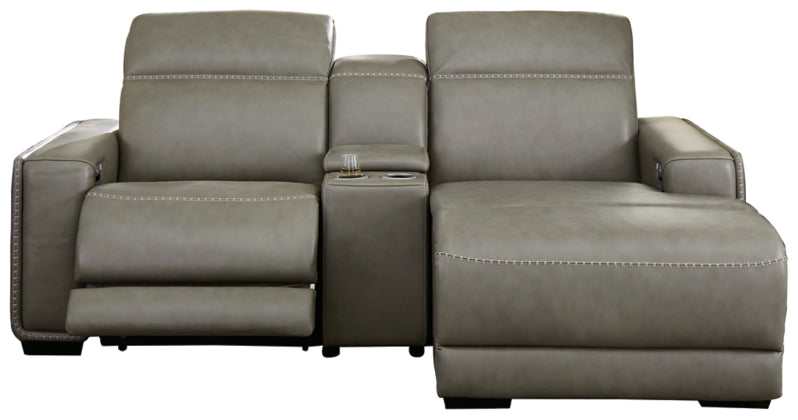 Correze Gray 3pc Power Reclining Sectional w/ Chaise