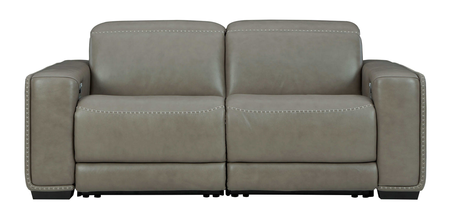 Correze Gray 2pc Power Recliner Sectional