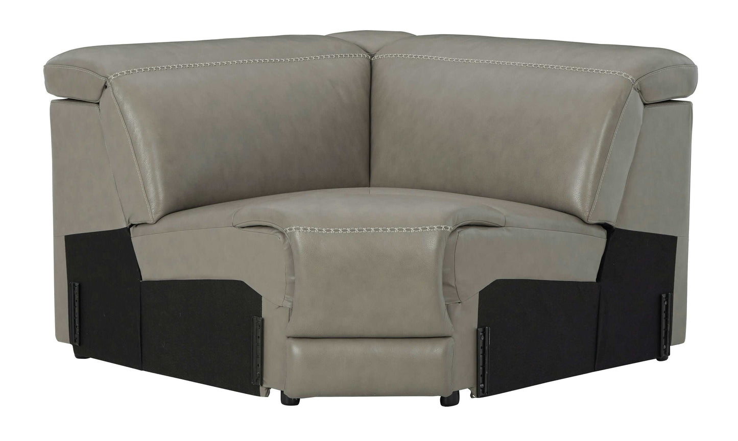 Correze Gray 6pc Power Reclining Sectional w/ LAF Chaise