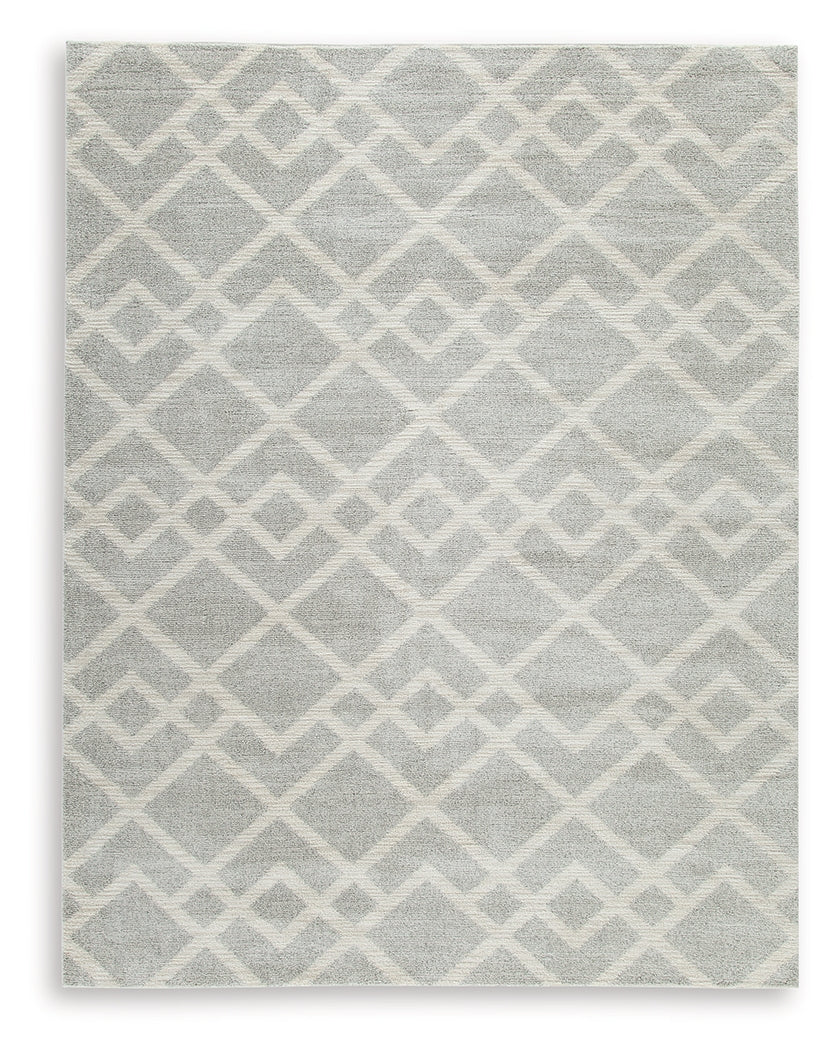 Unawick Gray/Ivory Large Rug- Viva Furn