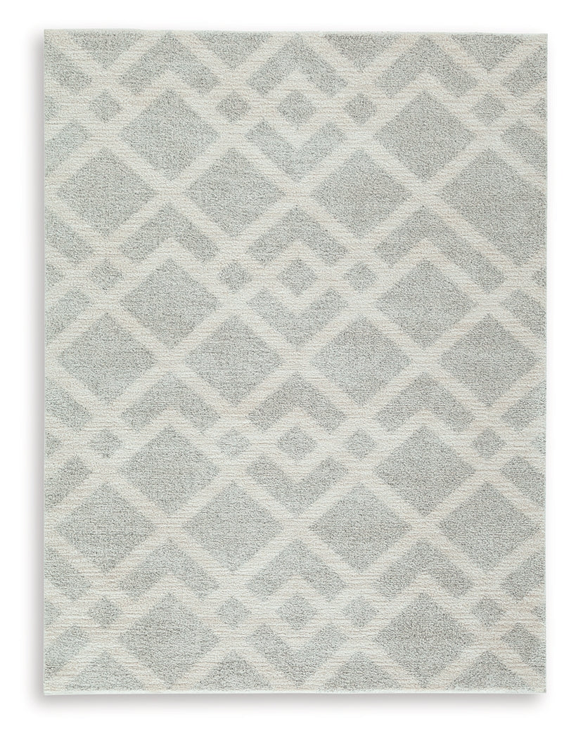 Unawick Gray/Ivory Medium Rug- Viva Furn