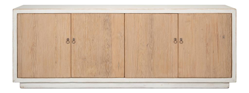 Urban Form White/Natural Modern Sideboard - Ornate Home