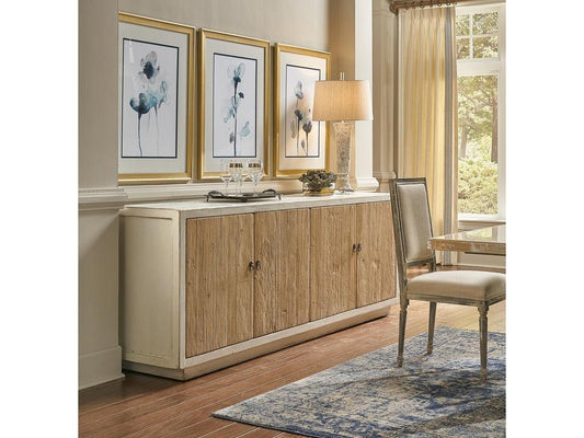 Urban Form White/Natural Modern Sideboard - Ornate Home