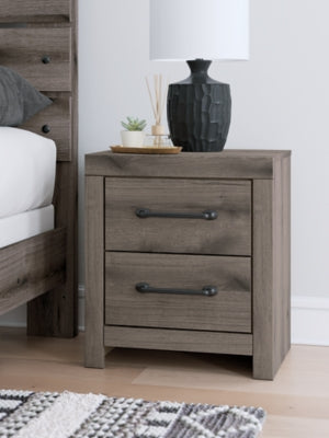 Urbanoore Brown Gray 22" 2 Drawer Charging Nightstand- Viva Furn