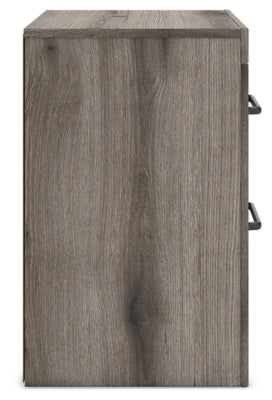 Urbanoore Brown Gray 22" 2 Drawer Charging Nightstand- Viva Furn