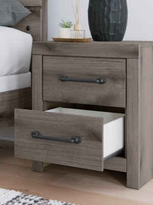 Urbanoore Brown Gray 22" 2 Drawer Charging Nightstand- Viva Furn