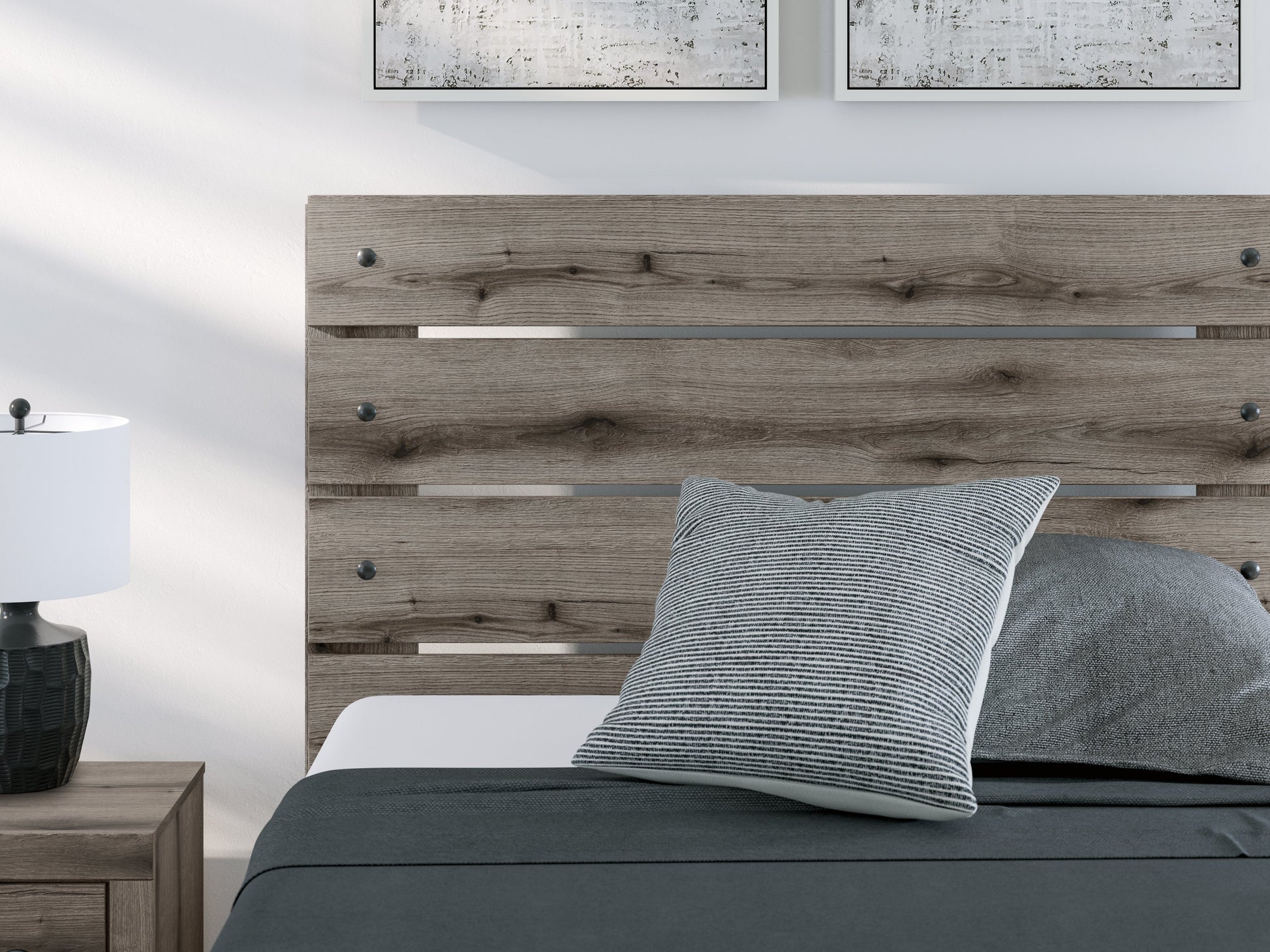 Urbanoore Brown Gray Full Panel Youth Bed- Viva Furn
