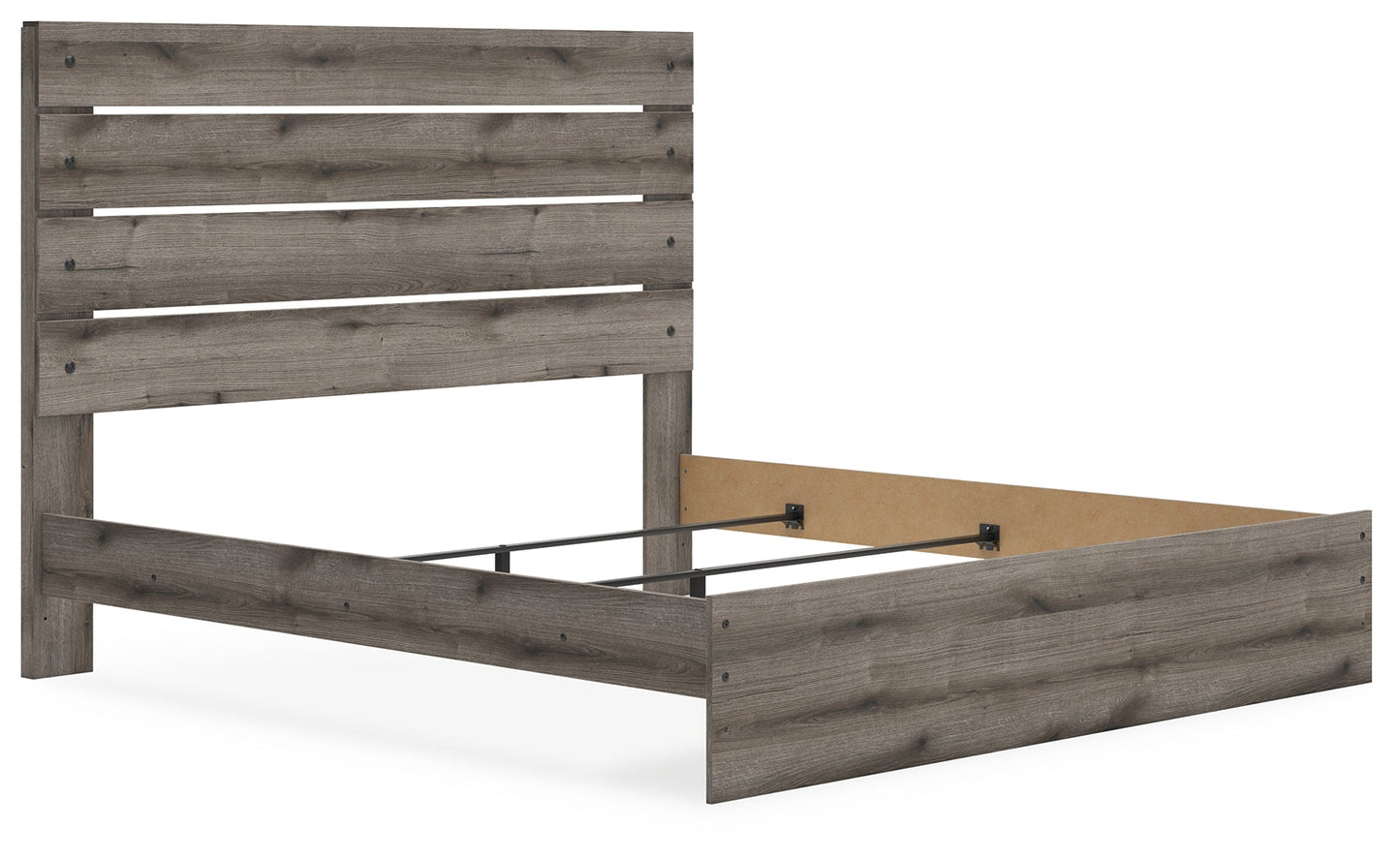 Urbanoore Brown Gray King Panel Bed- Viva Furn