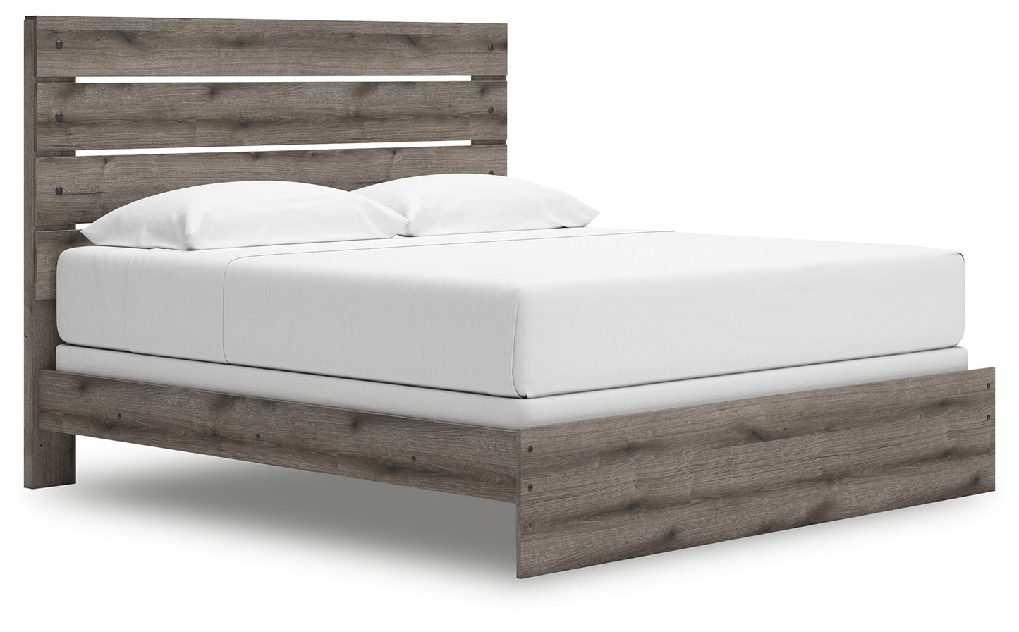 Urbanoore Brown Gray King Panel Bed- Viva Furn
